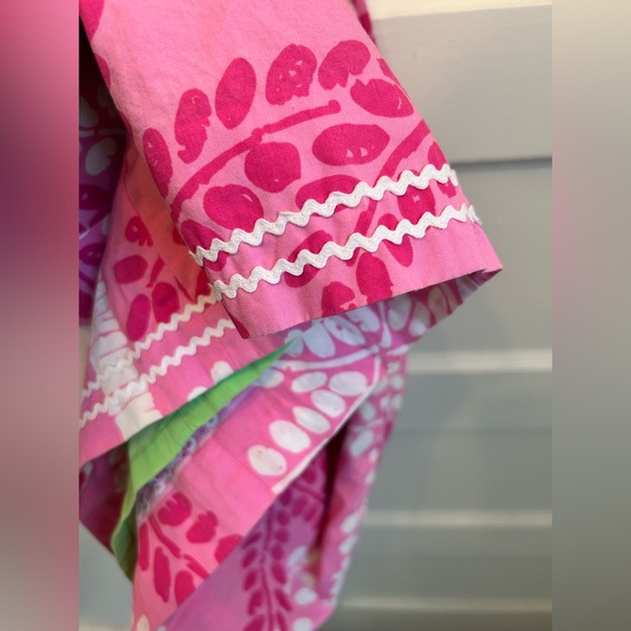 Lilly Pulitzer Royal Palm Way Sabrina Dress size 2 Green Lining zipper & tie - Picture 4 of 5